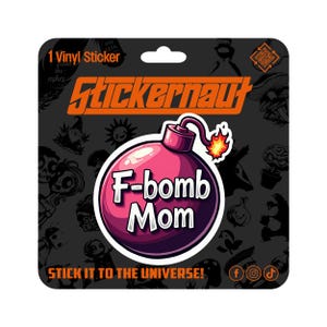 Wasserfester Vinyl-Aufkleber | F-Bomb Mama | Sarkastischer Erwachsenen Humor - Laptop Aufkleber, Becher Aufkleber