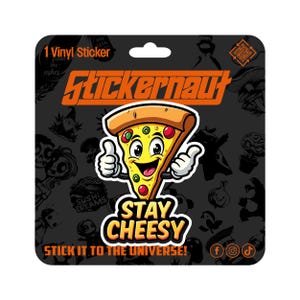 Wasserfester Vinyl-Aufkleber | Bleib Cheesy | Sarkastischer Erwachsenen Humor - Laptop Aufkleber, Becher Aufkleber