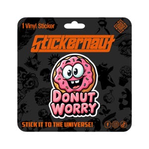 Wasserfester Vinyl-Aufkleber | Donut Sorgen | Sarkastischer Erwachsenen Humor - Laptop Aufkleber, Becher Aufkleber