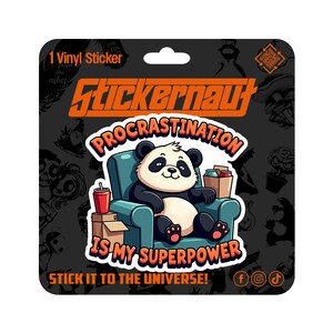 Wasserfester Vinyl-Aufkleber | Procrastination Is My Superpower | Sarkastischer Erwachsenen Humor - Laptop Aufkleber, Becher Aufkleber