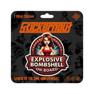 Wasserfester Vinyl-Aufkleber | Explosive Bombe an Bord | Sarkastischer Erwachsenen Humor - Laptop Aufkleber, Becher Aufkleber