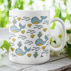 Whale Mug, Whale Gift, Whale Present