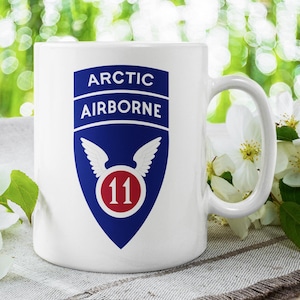 Arctic Angels Tribute Mug – 11th Airborne Division-Inspired Coffee Cup – Veteran Military Gift – U.S. Army Tribute Design