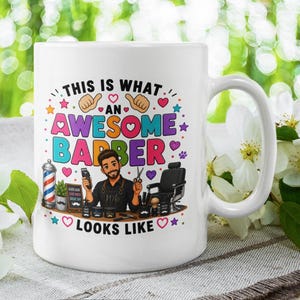 Fantastisk barbermugg, barberpresent, rolig barberkaffemugg, frisörpresent, tackbar frisörpresent, hårstylistmugg, barberarpresent
