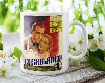 Tazza del film Casablanca – Romanticismo classico, Humphrey Bogart e Ingrid Bergman