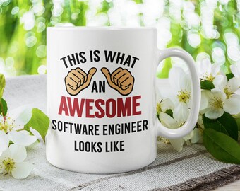 Funny "This Is What an Awesome Software Engineer Looks Like" 11oz Mug – Perfect Gift for Programmers, Coders, and Developers