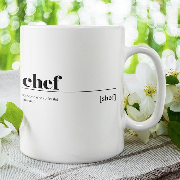 Chef Mug, Funny Cook definition , Chef gift, Chef present, Chef leaving, Cook gift