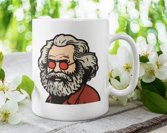 Karl Marx Mug – 11oz Ceramic Coffee Cup | Socialist Philosophy Gift | Political Humor Mug for Students, Professors & History Buffs