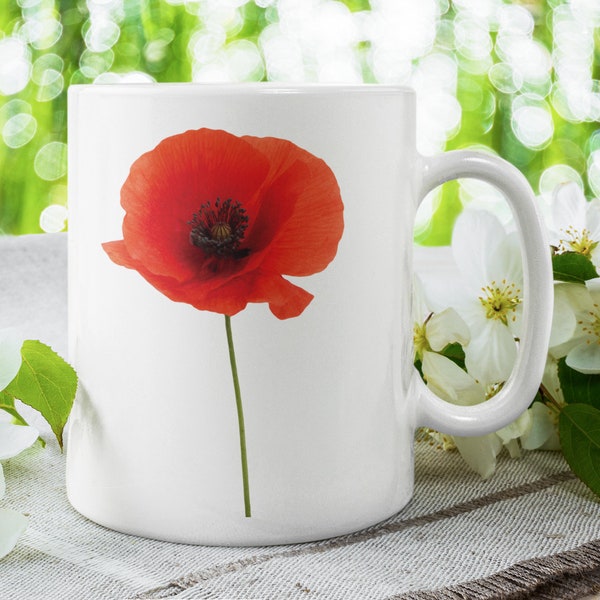 Mug coquelicot, cadeau de l'armistice, coquelicot de l'armistice