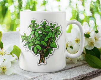 Oregano Mug, Oregano Gift, Oregano Present, Herbs, Herb Garden, gardener gift