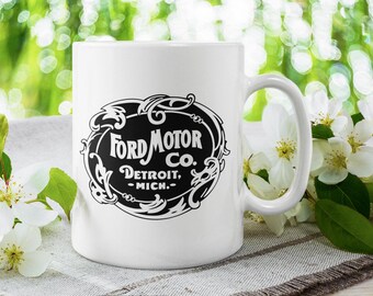 Tazza vintage con logo Ford Motor Co. 1903 – Tazza da caffè classica da regalare per amanti delle auto, meccanici e fan della Ford – Ceramica da 11 oz