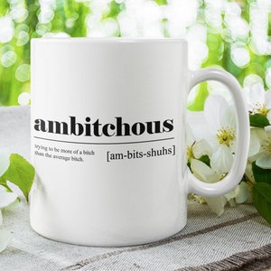Ambitiös mugg, rolig definitionspresent, ambitiös present, ambitiös present, ambitiös lämnande, ambitiös hemlighet