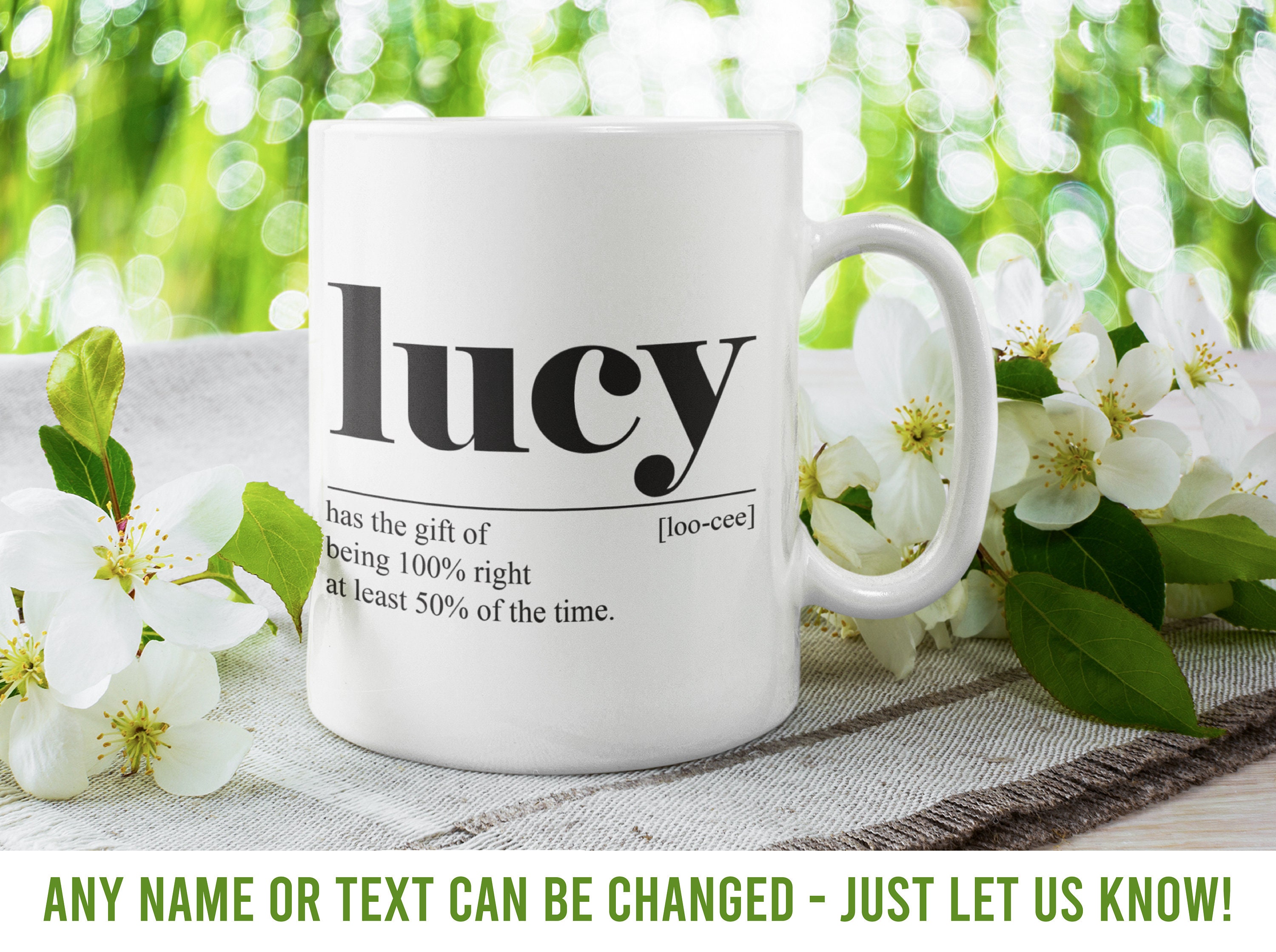 PERSONALISED Lucy Mug, Lucy Gift, Lucy Present, Lucy Leaving, Lucy