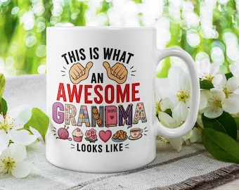 Lustige Oma-Tasse, So sieht eine tolle Oma aus, Oma-Geschenk, Kaffeetasse für Oma, Geburtstagsgeschenk für Oma, Muttertagsgeschenk