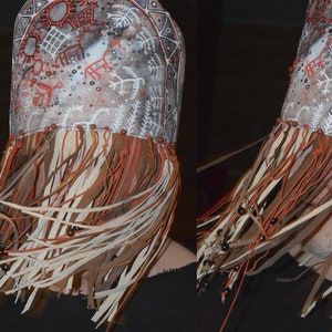 Shamanic mask with fringe for the ceremony. ONLY TO ORDER!