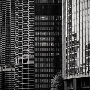 Urban Geometry: Monochrome Chicago Architecture
