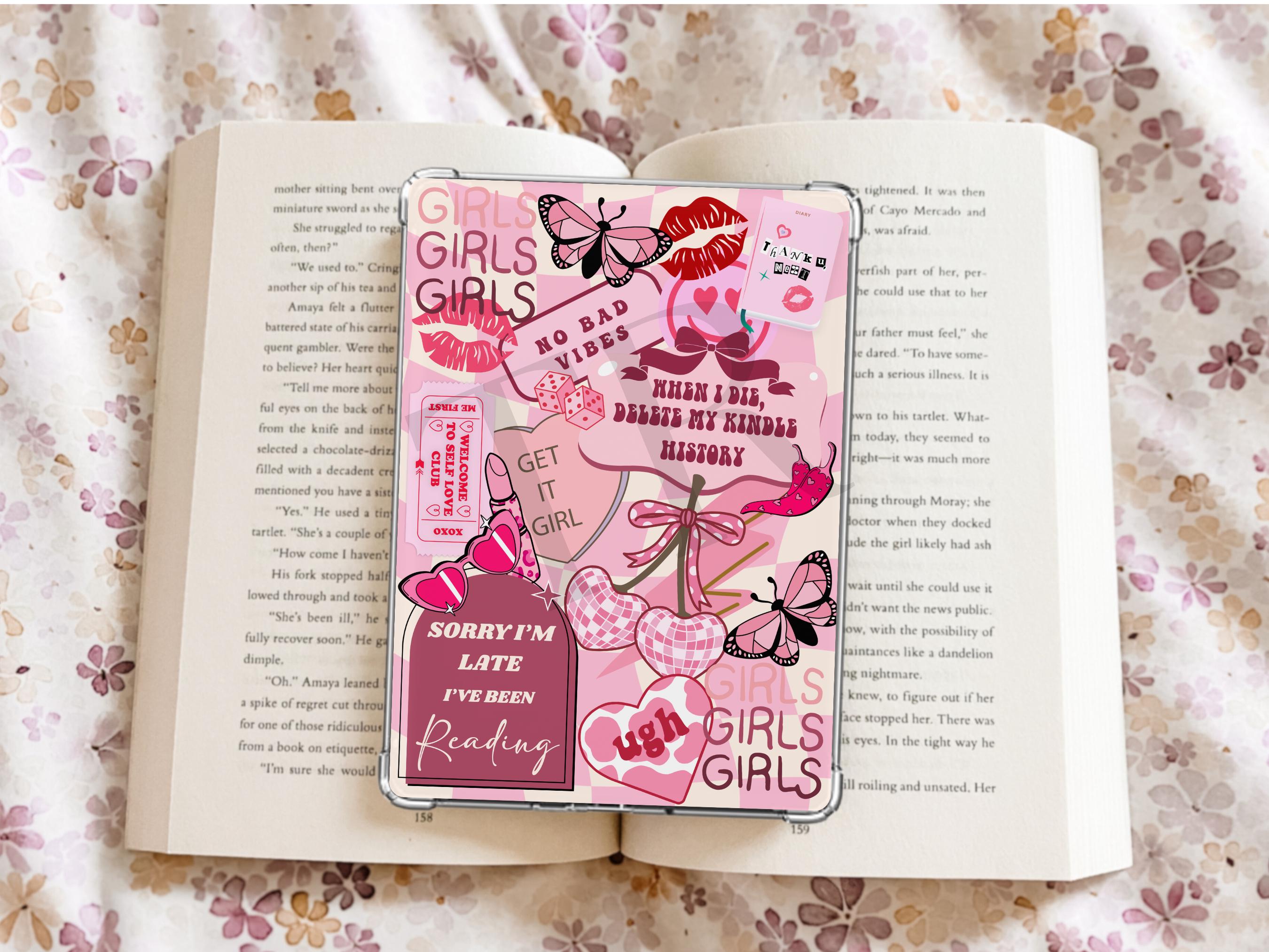 Trendy Pink Collage Kindle Case Insert / Bookish Merch/ Clear Case ...