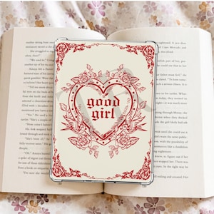 Funda para Kindle vintage de Good Girl / Booktok / Artículos de libros / Funda transparente / Vanguardista / Garabatos / Good Girl / Romance oscuro / Romance / Inserto