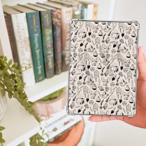 Doodled Witchy Kindle Case Insert / E-reader Case Insert/ booktok/ bookish merch/ clear case insert