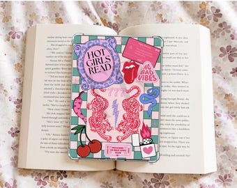 Trendy Hot Girls Read/Lucky Kindle Case Insert / booktok/ bookish merch/ clear case insert/ edgy
