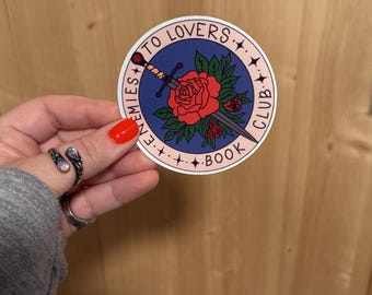 Enemies to Lovers Bookish Sticker/ booktok/ bookish merch/ handmade sticker/ kindle accessories/ book accessories/ dark romance