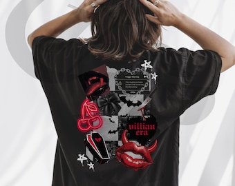 T-shirt Spooky Villan Era /livresque/booktok/romance sombre/accessoires livresques/rétro/tendance/produits littéraires livres/couleurs confortables/t-shirt surdimensionné