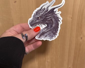 Dragon Bookish Sticker/ booktok/ bookish merch/ handmade sticker/ kindle accessories/ book accessories/ fantasy stickers
