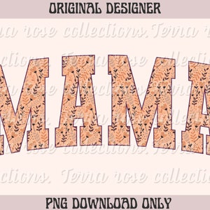 Téléchargement numérique Fall Varsity Mama PNG, automne png, floral automne, téléchargement mama automne, téléchargement t-shirt graphique, sublimation png automne, graphique maman