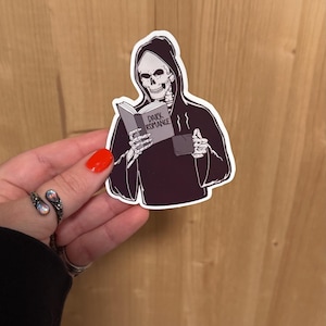 Skeleton Dark Romance Bookish Sticker/ booktok/ bookish merch/ handmade sticker/ kindle accessories/ book accessories
