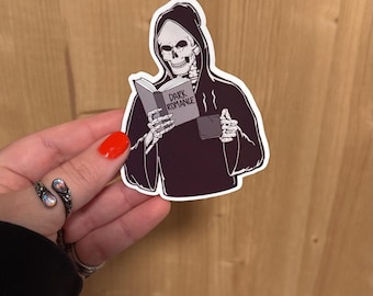 Skelet Dark Romance Bookish Sticker/booktok/bookish merch/handgemaakte sticker/kindle-accessoires/boekaccessoires