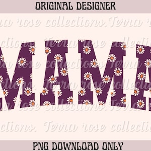 Fall Varsity Mama PNG Digital Download, automne png, automne floral, automne mama télécharger, téléchargement tee graphique, automne sublimation png, mama graphique