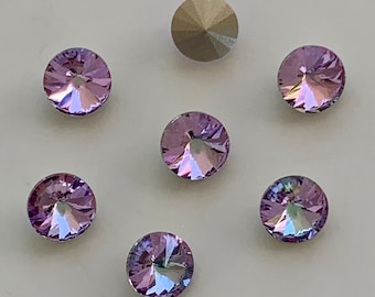 Strass Rivoli crystal K9 Sapphire LS 8mm, 8 pieces.