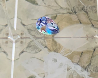 Strass Drop shaped rhinestone Sapphire LS 7*10mm, 2 pieces.