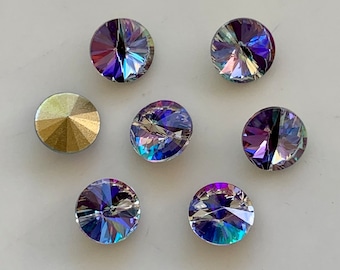 Strass Rivoli cristal K9 Tanzanite LS 6mm, 16 pièces.