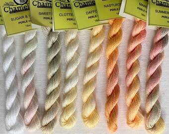 Collection complète, fils de coton perlée 8 teint à la main, 50 couleurs, pour la broderie. Livraison gratuite en lettre suivie.