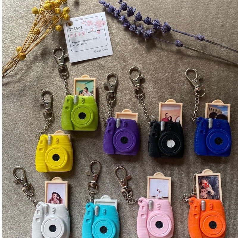 Custom mini camera keychain etsy