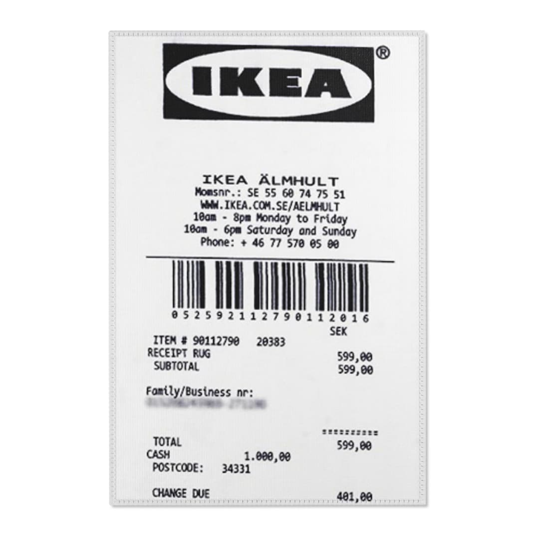 Custom Ikea Receipt Rug - Etsy Sweden