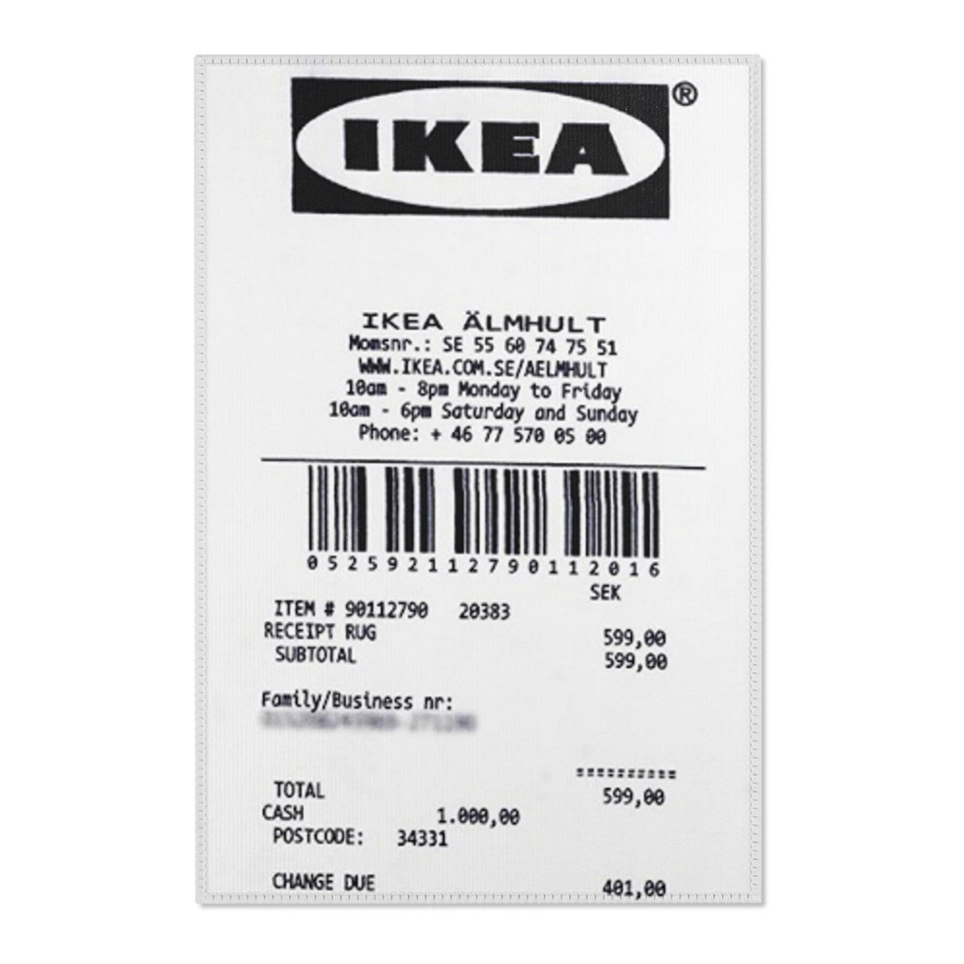 Custom Ikea Receipt Rug Etsy Sweden