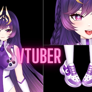 Vtuber Model for Commercial use| Full body/Fully Rigged Live2D Anime Model / Gaming Controller Outfit