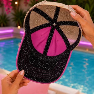 Single & Vulnerable Embroidered Trucker Hat Mesh Snapback | Bombshell Villa Reality TV Aesthetic Hot Girl Summer Amor Island Trendy Cap image 6