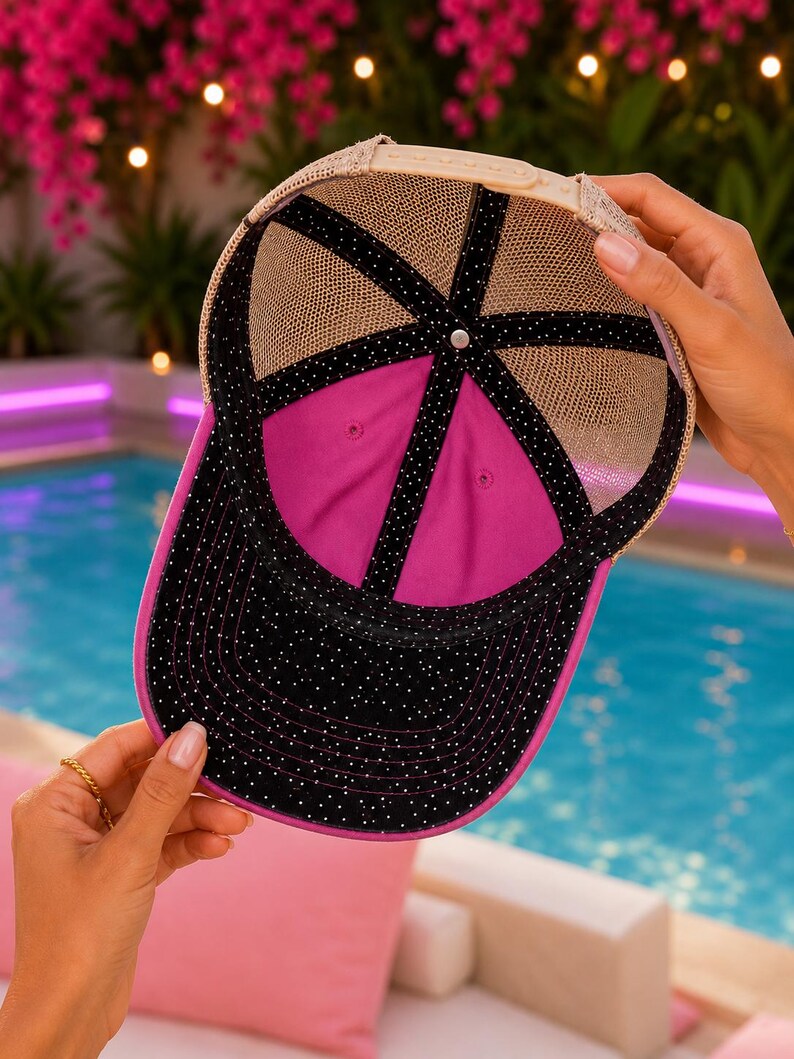 Single & Vulnerable Embroidered Trucker Hat Mesh Snapback | Bombshell Villa Reality TV Aesthetic Hot Girl Summer Amor Island Trendy Cap image 6
