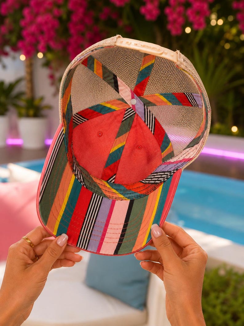 Single & Vulnerable Embroidered Trucker Hat Mesh Snapback | Bombshell Villa Reality TV Aesthetic Hot Girl Summer Amor Island Trendy Cap image 4