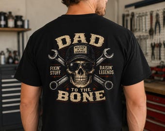 Camiseta "Papá hasta la médula" Regalo para el Día del Padre Unisex Algodón