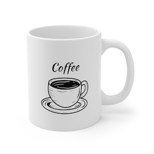 Café, tasse en céramique 11 oz