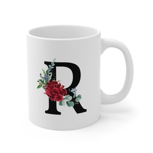 Rose R, Ceramic Mug 11oz