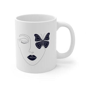 Butterfly Woman, Ceramic Mug 11oz