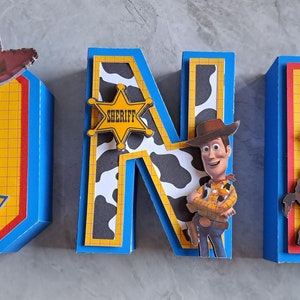 Toy Story 3D Letters, Woody 3D Letters, Toy Story Birthday, Toy Story Woody Theme