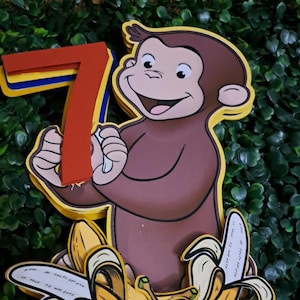 Curious George Cake Topper; Curious George Birthday Party; Curious George Theme Decor