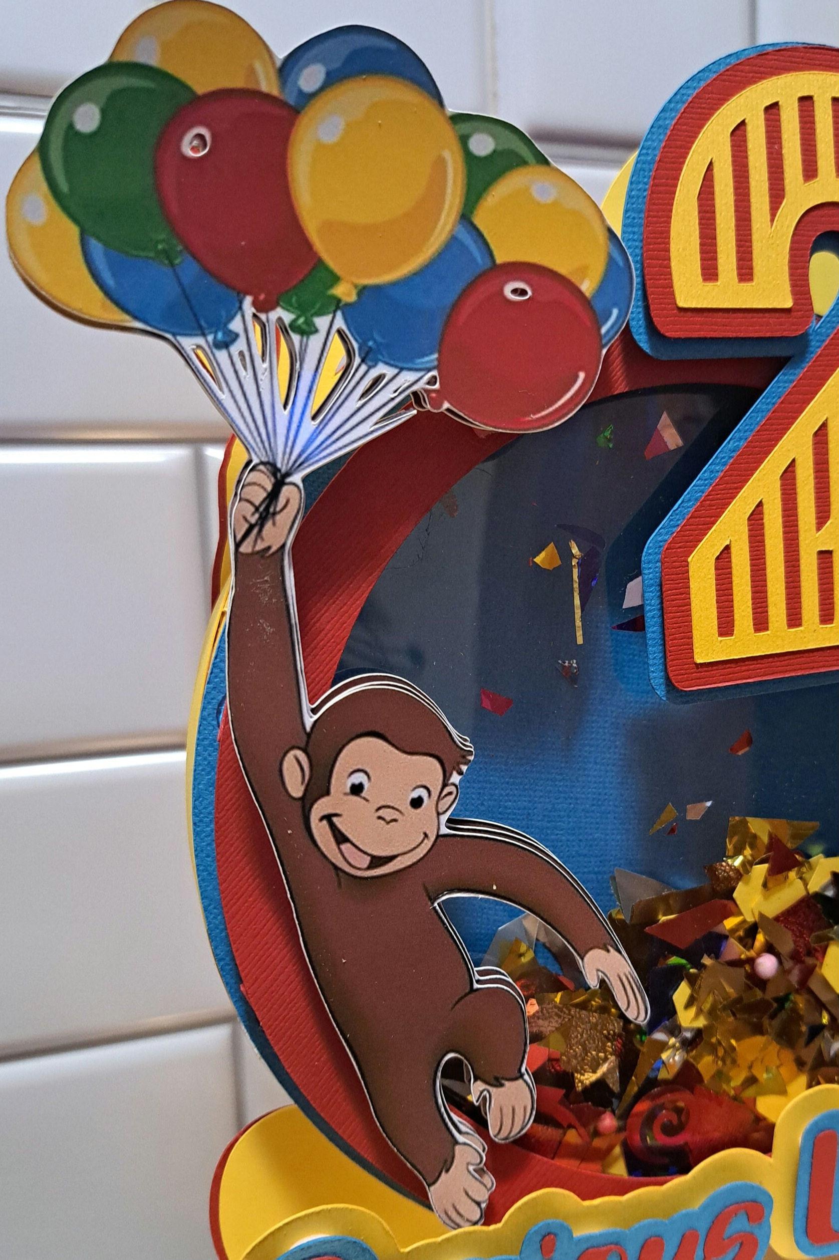 Curious George Shaker Cake Topper: Handmade Party Decor - Etsy