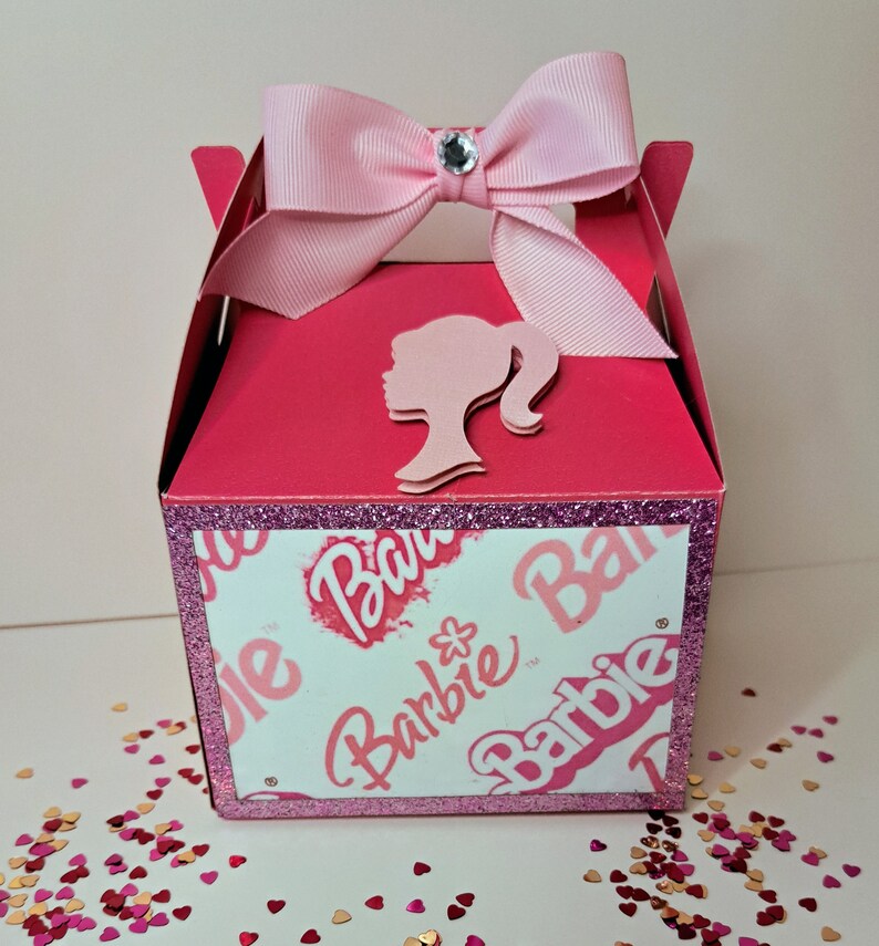 Barbie Party Favor Box / Barbie Theme Party Box / Barbie Gable Box